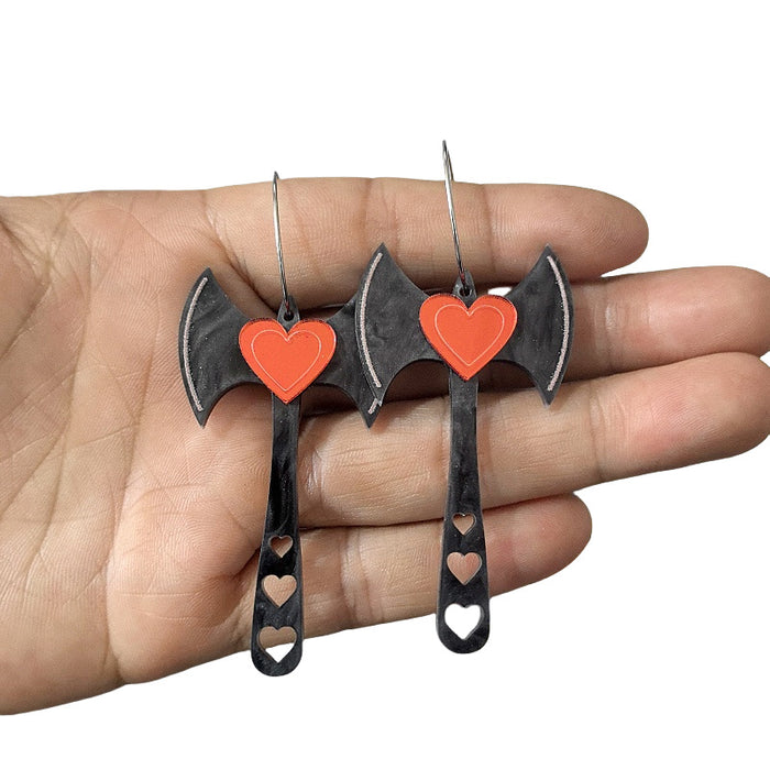 Wholesale  funny love axe earrings earrings female accessories
