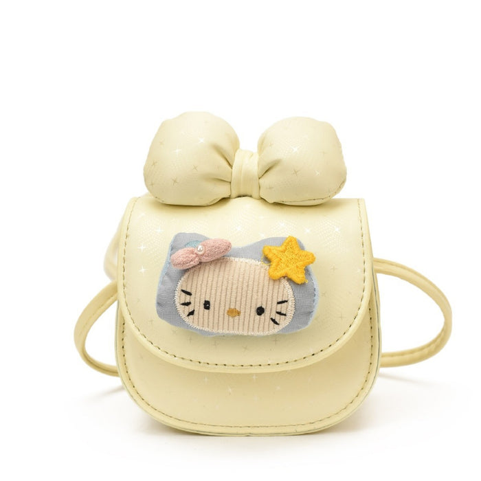 Wholesale Bow Design Pu Shoulder Crossbody Bag For Girls Cute Cartoon Fashion Accessory