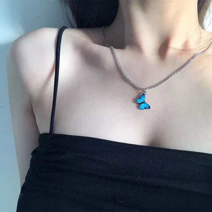 Wholesale  Blue Zircon Gold Shell Necklace   Jewelry