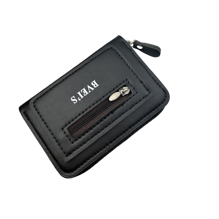 Wholesale Men' s Retro Oil Wax Finish Card Wallet - Accordion Style Zipper Pocket MOQ≥2