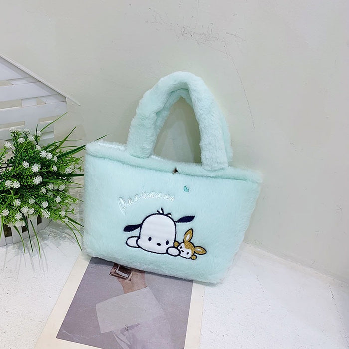 Wholesale cute large capacity portable plush bag