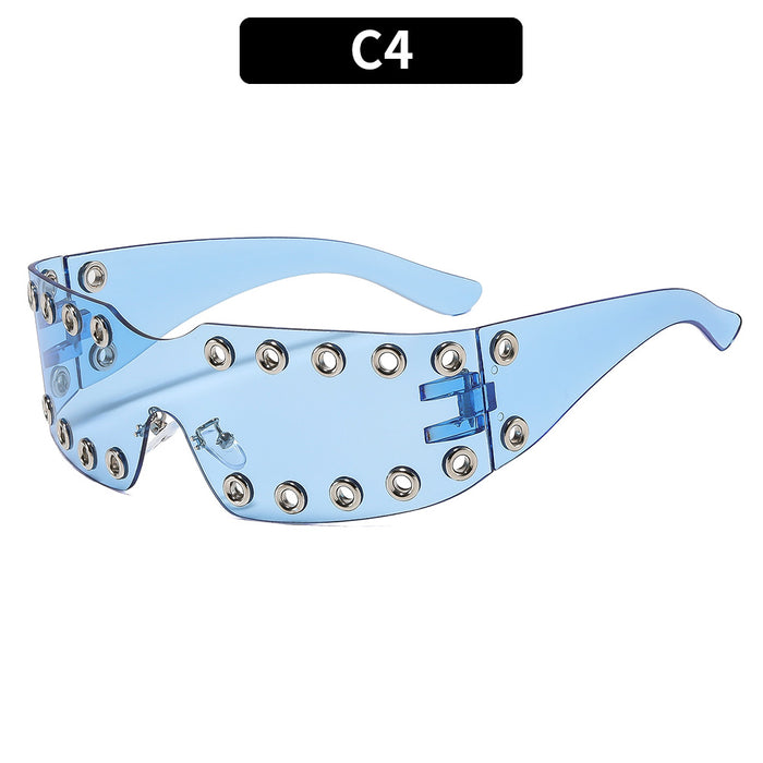 Wholesale Punk Studded Sunglasses UV400 Sun Protection Fashion Accessory Gift Boutique