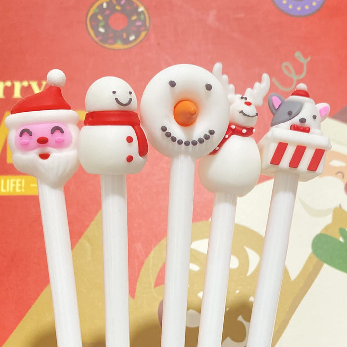 Wholesale Christmas gel pen carbon pen primary school student gift prize Christmas stationery gift water pen