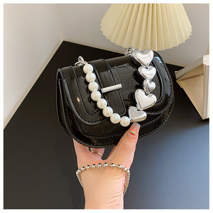 Wholesale Mini small bag, high-end texture diagonal bag, fashionable glossy chain shoulder bag