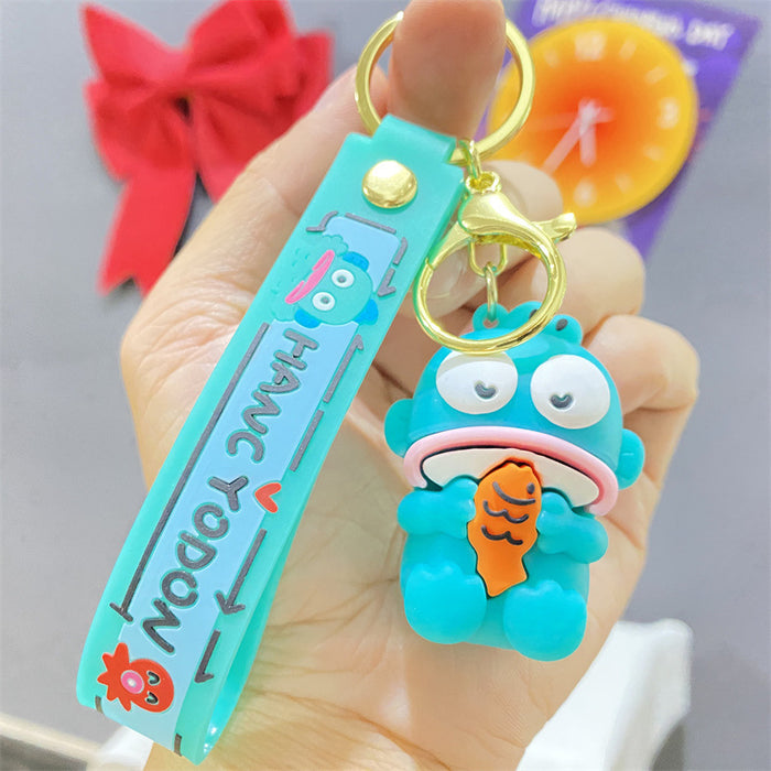 Wholesale Cute little fish PVC keychains for couples