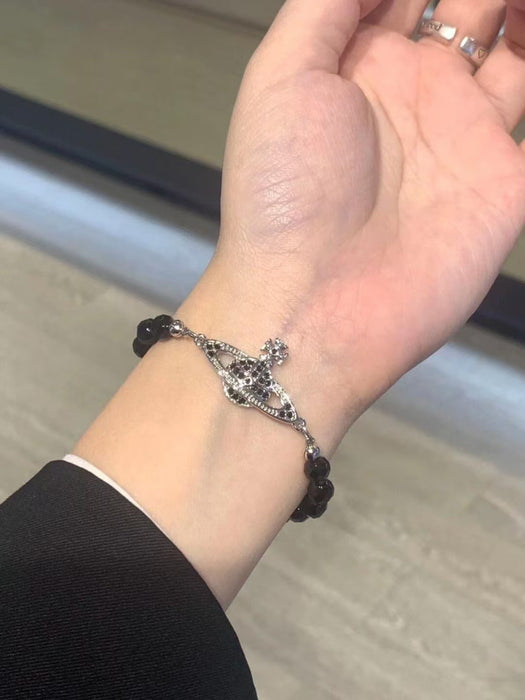 Wholesale Saturn Planet Necklace Women's Diamond-Encrusted Clavicle Chain