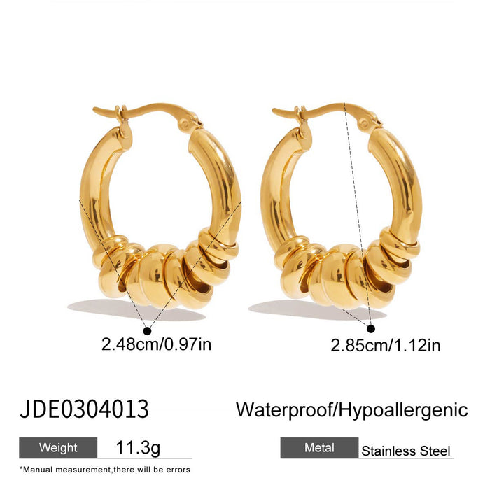 Wholesale Stainless Steel Color Matching Earrings for Women Earrings Titanium Steel Earrings