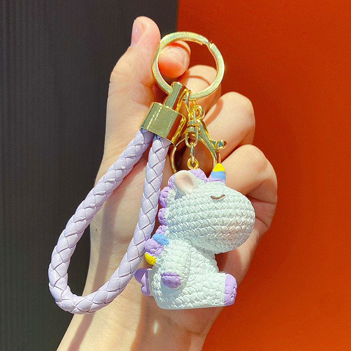 Wholesale Cartoon Resin Unicorn Keychain