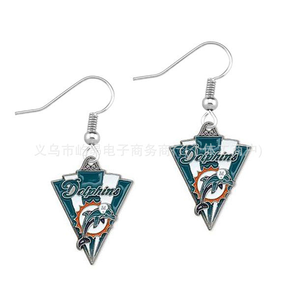 Wholesale Rugby team logo earrings