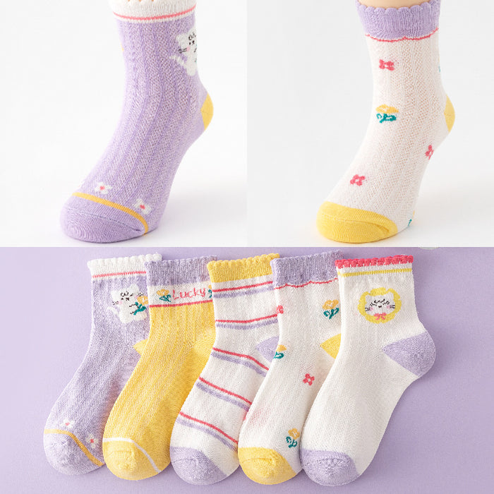 Wholesale 5pcs children' s socks baby sports socks large children' s stockings
