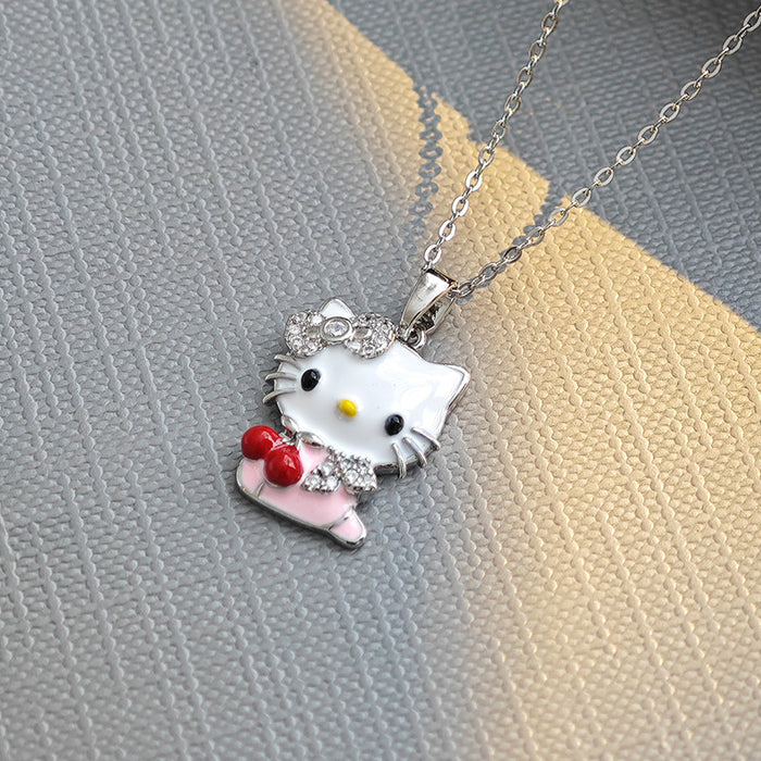 Wholesale Women's Stainless steel Necklace Sweet Cute Pendant choker necklace