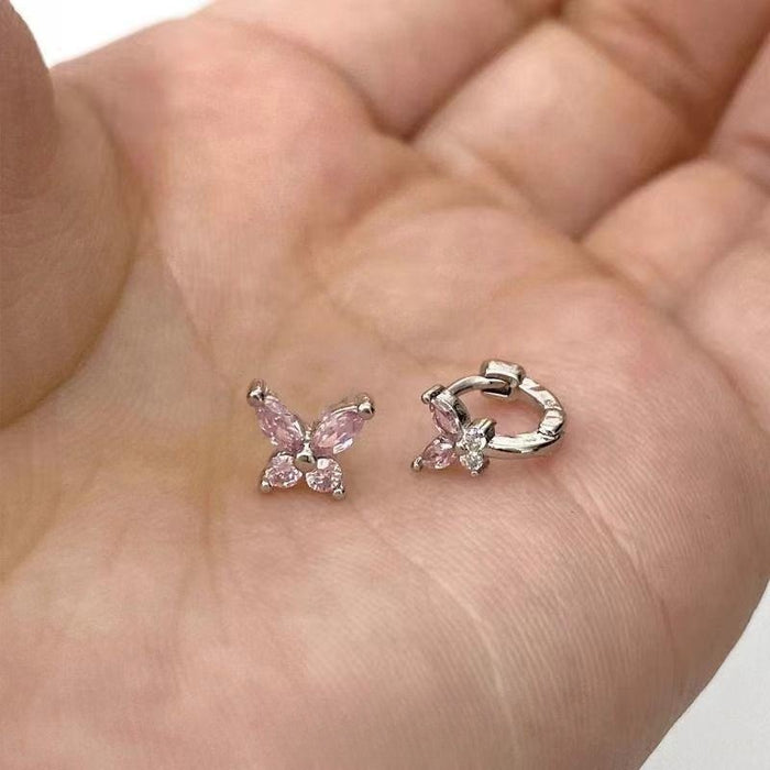 Wholesale Baileys Wine Pink Zircon Butterfly Ear Bone