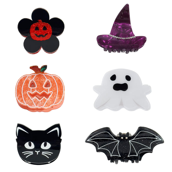 Wholesale  Hairpin Witch Hat Grabber Cat Bat Hair Grabber Ghost Funny Pumpkin Ponytail Hairpin Hair Accessories