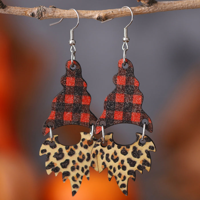 Wholesale Christmas Santa Hat Beard Pendant Earrings