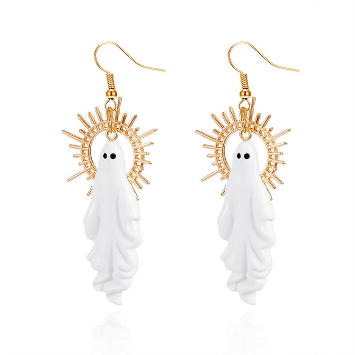 Wholesale  Series Earrings with Exaggerated Dark Style Design Ghost Skull Skeleton Earrings