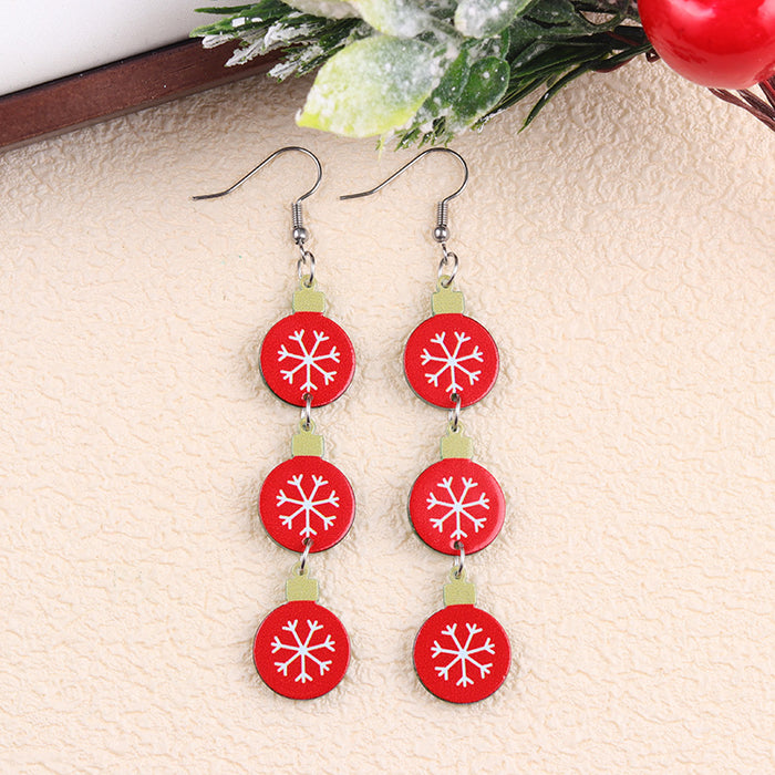 Wholesale Cross-border new Christmas earrings multi-color snowman Christmas tree acrylic earrings fashion earrings ear jewelry for women