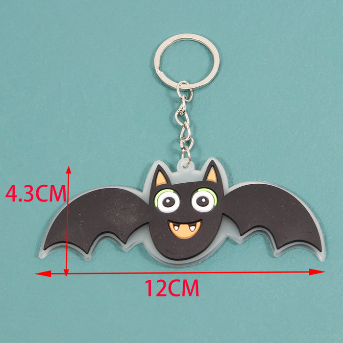 Wholesale 5PCS PVC Halloween Bat Keychain JDC-KC-ShengH007