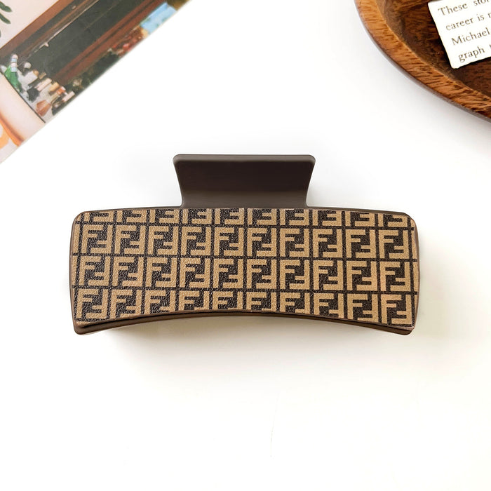 Wholesale Pu Printed Shark Clip Western Style Retro Leather Hairpin Hair Grabber Hair Accessories