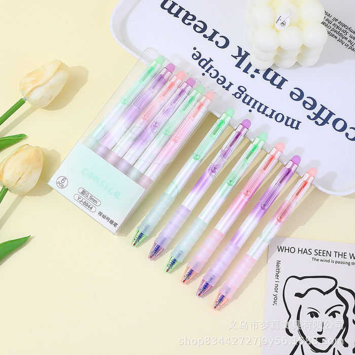 Wholesale Erasable pen crystal blue push-to-erasable gel pen easy to wipe clean without leaving any marks