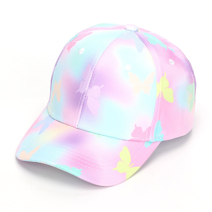 Wholesale Children' s colorful tie-dye baseball cap outdoor sun hat