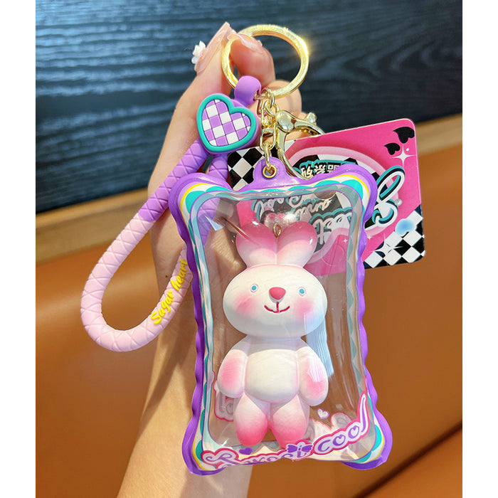Wholesale Inflatable Bunny Keychain JDC-KC-GSWA009