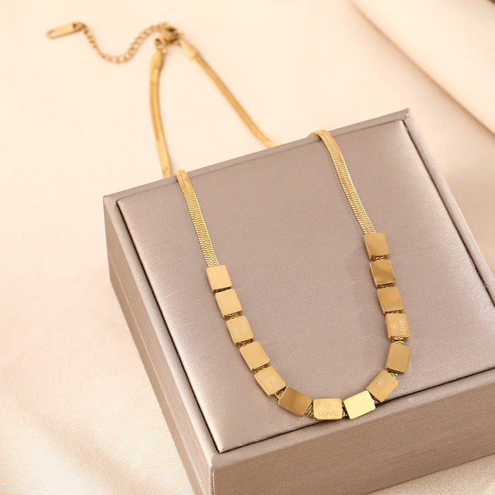 Wholesale Titanium Steel Necklace JDC-NE-YinY002