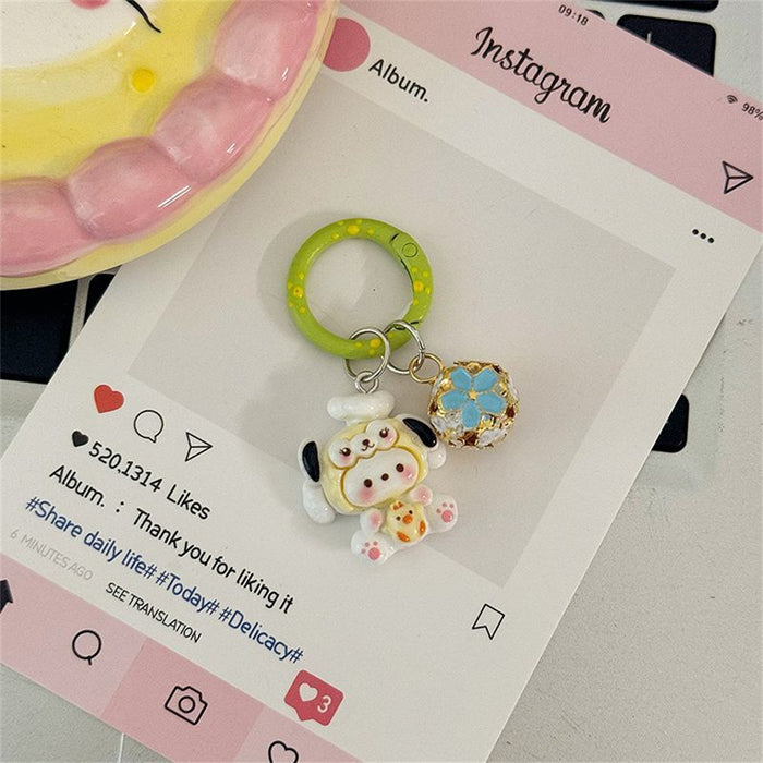 Wholesale Cute cartoon keychain with a bell