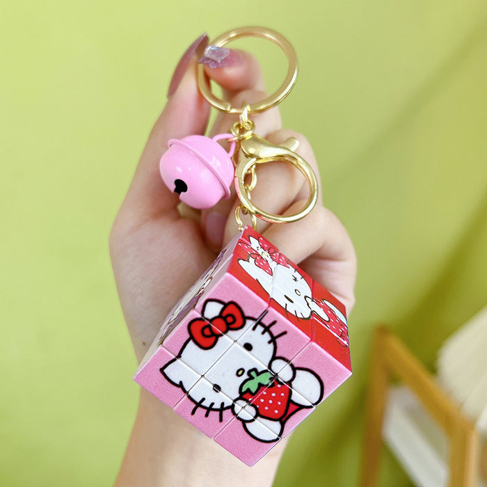 Wholesale Plastic Cartoon Mini Rubik's Cube Keychain JDC-KC-ShiM011