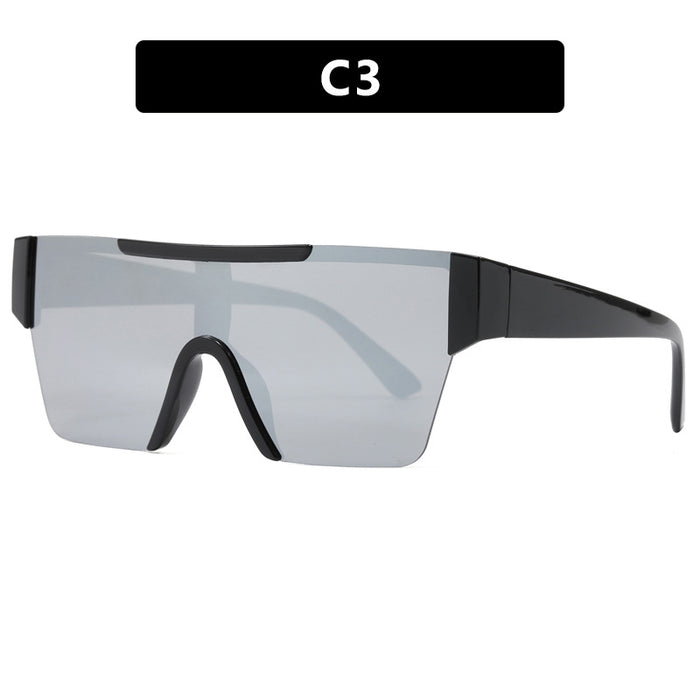 Wholesale Personalized futuristic sunglasses, windproof riding goggles, hiking UV resistant sunglasses, large face glasses