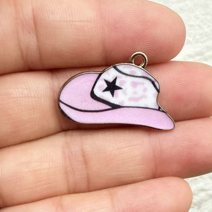 Wholesale 10pcs Alloy Vintage Western Cowboy Printed Boots Keychain Pendant Backpack DIY Jewelry Accessories