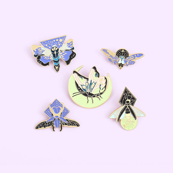 Wholesale Luminous Brooch Personalized Design Butterfly Moon Shape JDC-BC-BL020