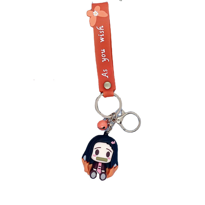 Wholesale cute cartoon three-dimensional silicone keychain JDC-KC-JuShu030