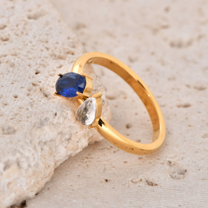 Wholesale High-End Zircon Titanium Steel Ring Women' s Fashionable and Personalized Ring