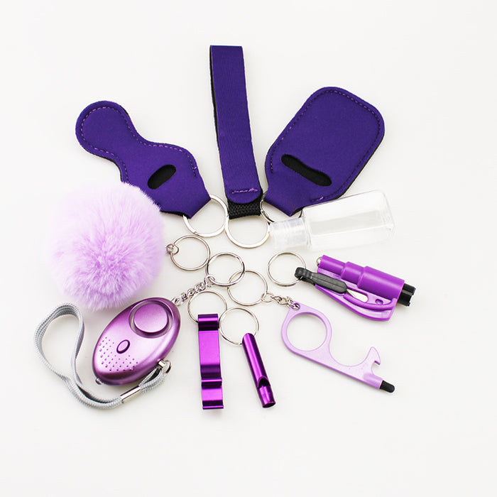 Wholesale White Neoprene 10 Piece Keychain Set Stylish Everyday Fashion Accessory