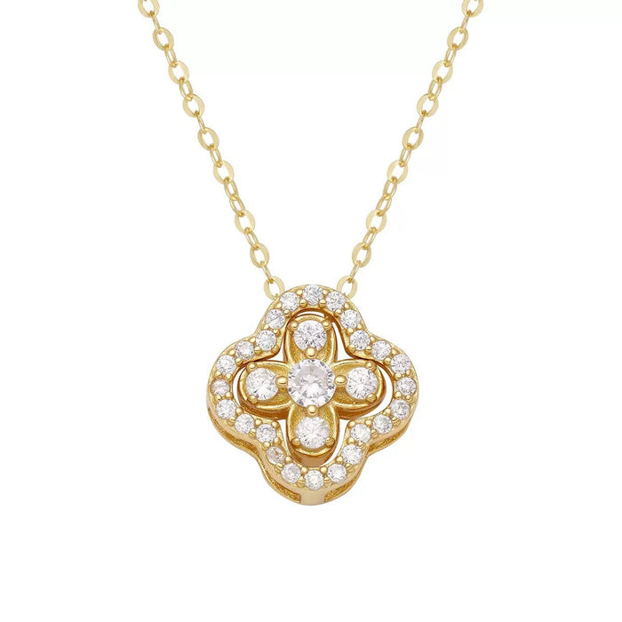 Wholesale Lucky four-leaf clover titanium steel necklace choker necklace