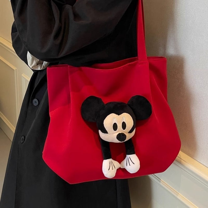 Wholesale Canvas Bag College Student Portable Satchel All-match Large Capacity School Bag Casual Simple Hand Cartoon Shoulder Bag
