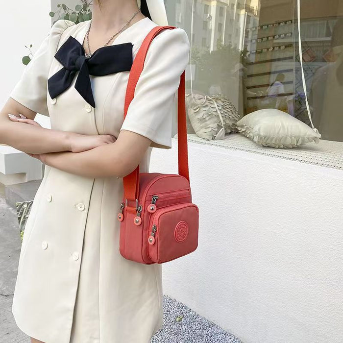 Wholesale Women' s canvas bag portable ladies messenger bag Oxford cloth casual shoulder bag vertical small bag