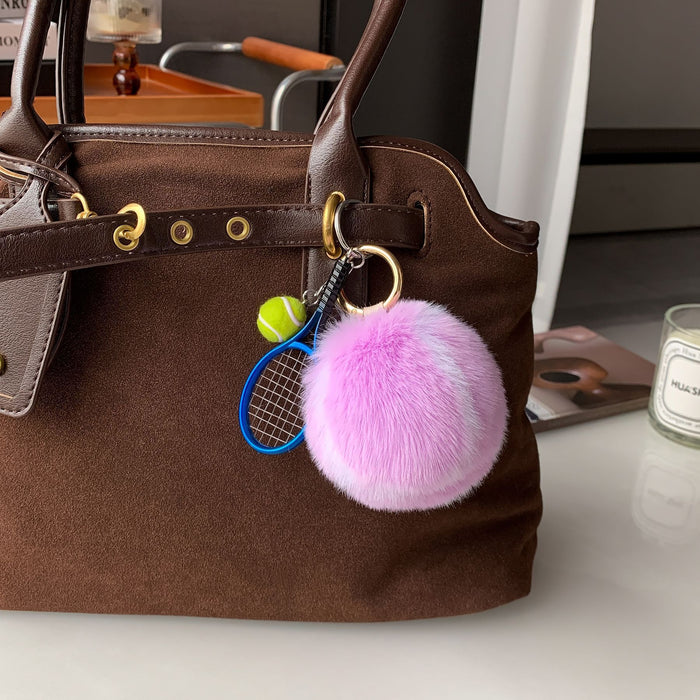 Wholesale Imitation rabbit fur car keychain backpack pendant