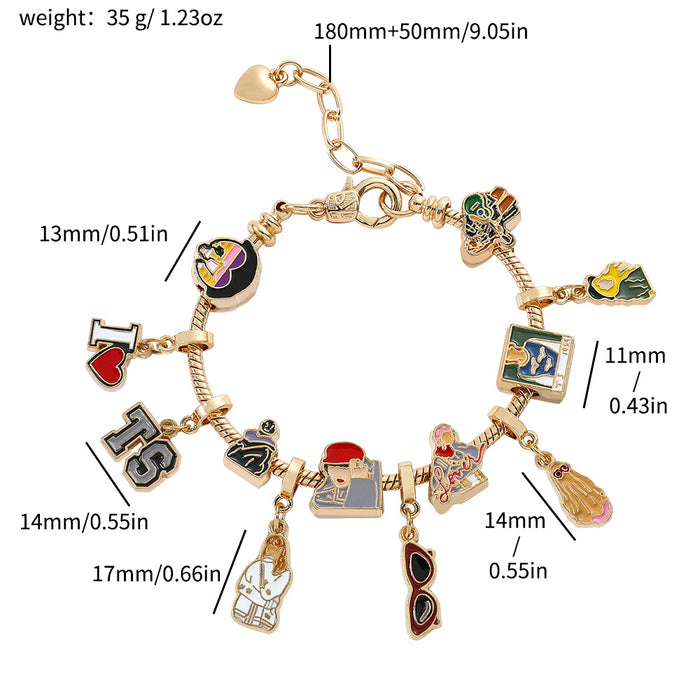 Wholesale Cartoon Star Alloy Beaded Bracelet JDC-BT-ZhuoS007