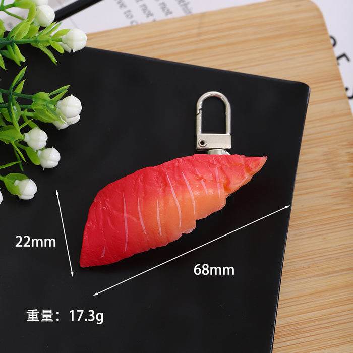 Wholesale PVC Sushi Keychain Food Toy Accessory for Bag Charm or DIY Craft Gift MOQ≥2