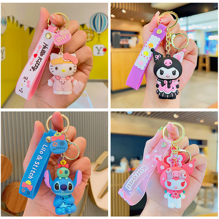 Wholesale Cartoon Doll Silicone Keychain JDC-KC-KuM016