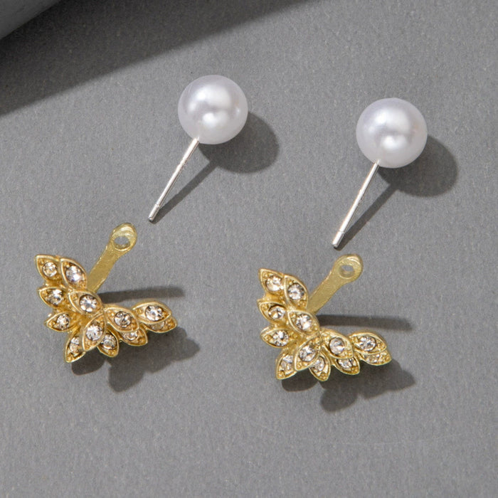 Wholesale Pearl earrings with exquisite temperament, light luxury. A pair of earrings with high-end design, light luxury earrings