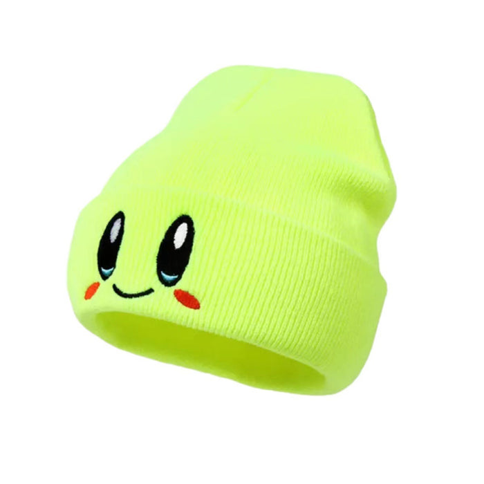 Wholesale Embroidery Big Eyes Smiley Cartoon Acrylic Knitted Children's Beanie Hat JDC-FH-Kamie005