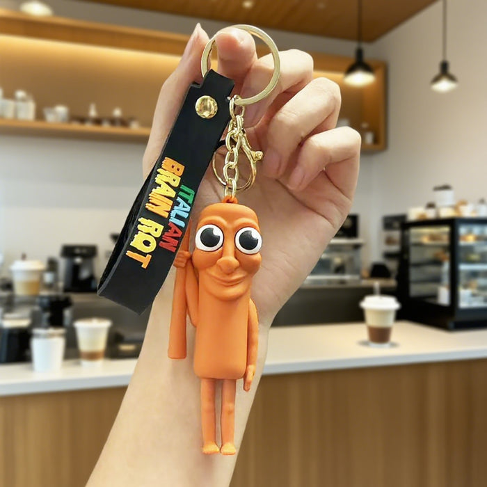Wholesale 3D Abstract Shark Keychain Prank Bag Packaging Pendant