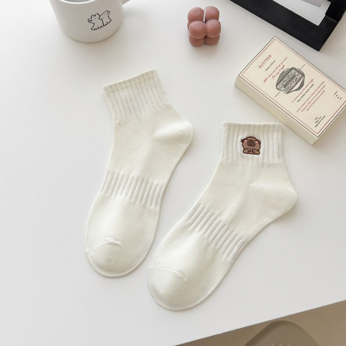 Wholesale Socks, mid tube socks, cotton socks, sweat absorbing sports cotton socks, embroidery