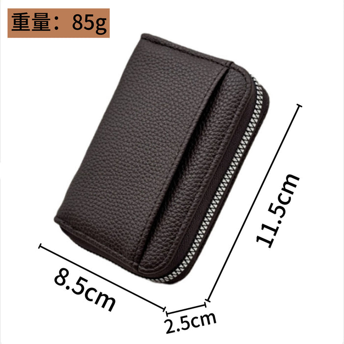 Wholesale Large Capacity PU Leather Card Holder Coin Purse Solid Black Daily Use Gift MOQ≥2