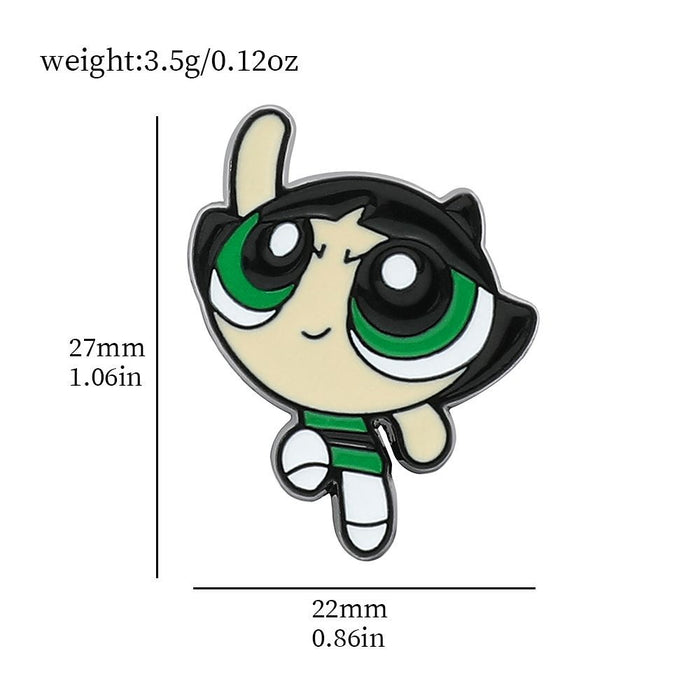 Wholesale Cartoon Characters Little Girl Metal Badge Girls Alloy Oil Dripping Brooch Accessories Pin