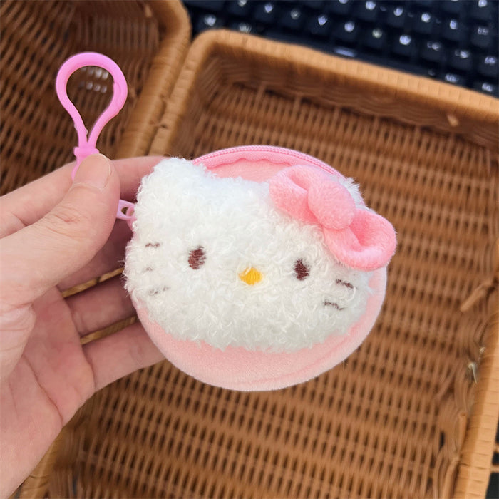 Wholesale 3D Cat Plush Mini Wallet with Glasses