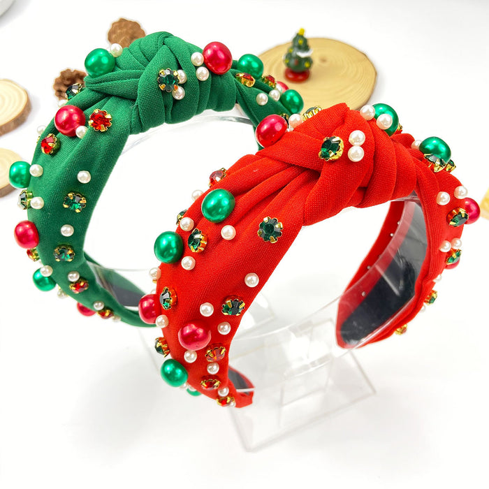 Wholesale Knotted colorful headband Christmas hair accessory