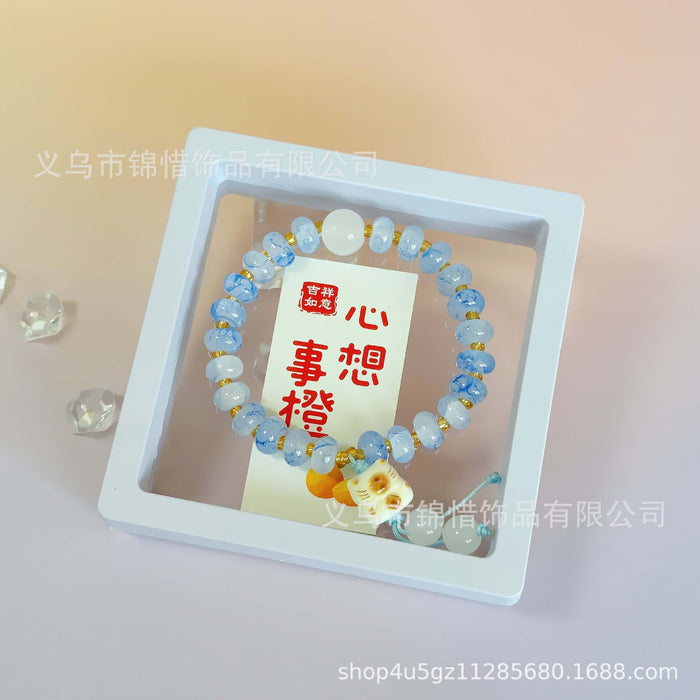 Wholesale New Ink Abacus Bead Bracelet, Tassel, Fortune Cat Bracelet